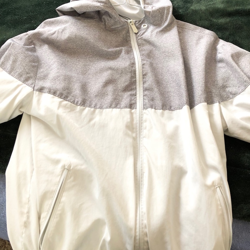 White Windbreaker